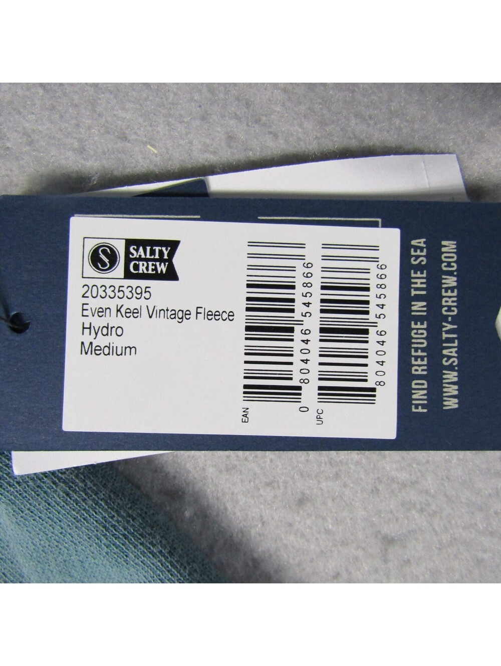 NWT Salty Crew Even Keel Vintage Fleece Hoodie Men's M Hydro - Picture 3 of 8